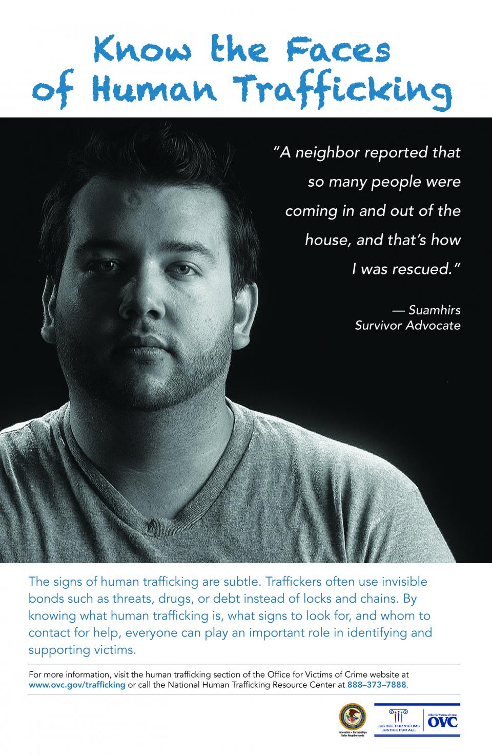 Faces of Human Trafficking Poster for the General Public